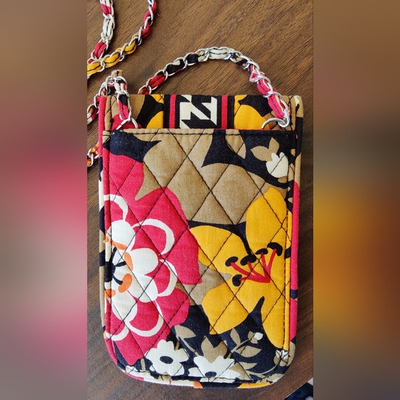 Vera Bradley Carson Cell Phone Crossbody, Bittersweet Floral Print, Chain Sling - Picture 2 of 7
